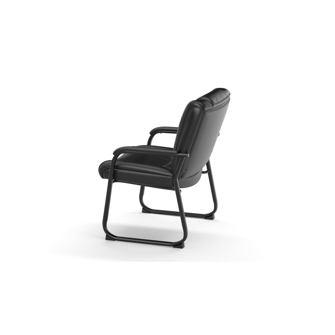 Flash Furniture Reception Chairs 3D Model – Black Leather Soft Armchair, FBX - View 29