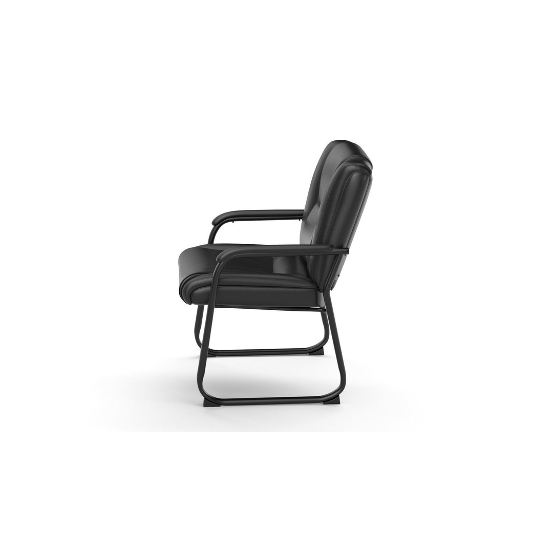 Flash Furniture Reception Chairs 3D Model – Black Leather Soft Armchair, FBX - View 30