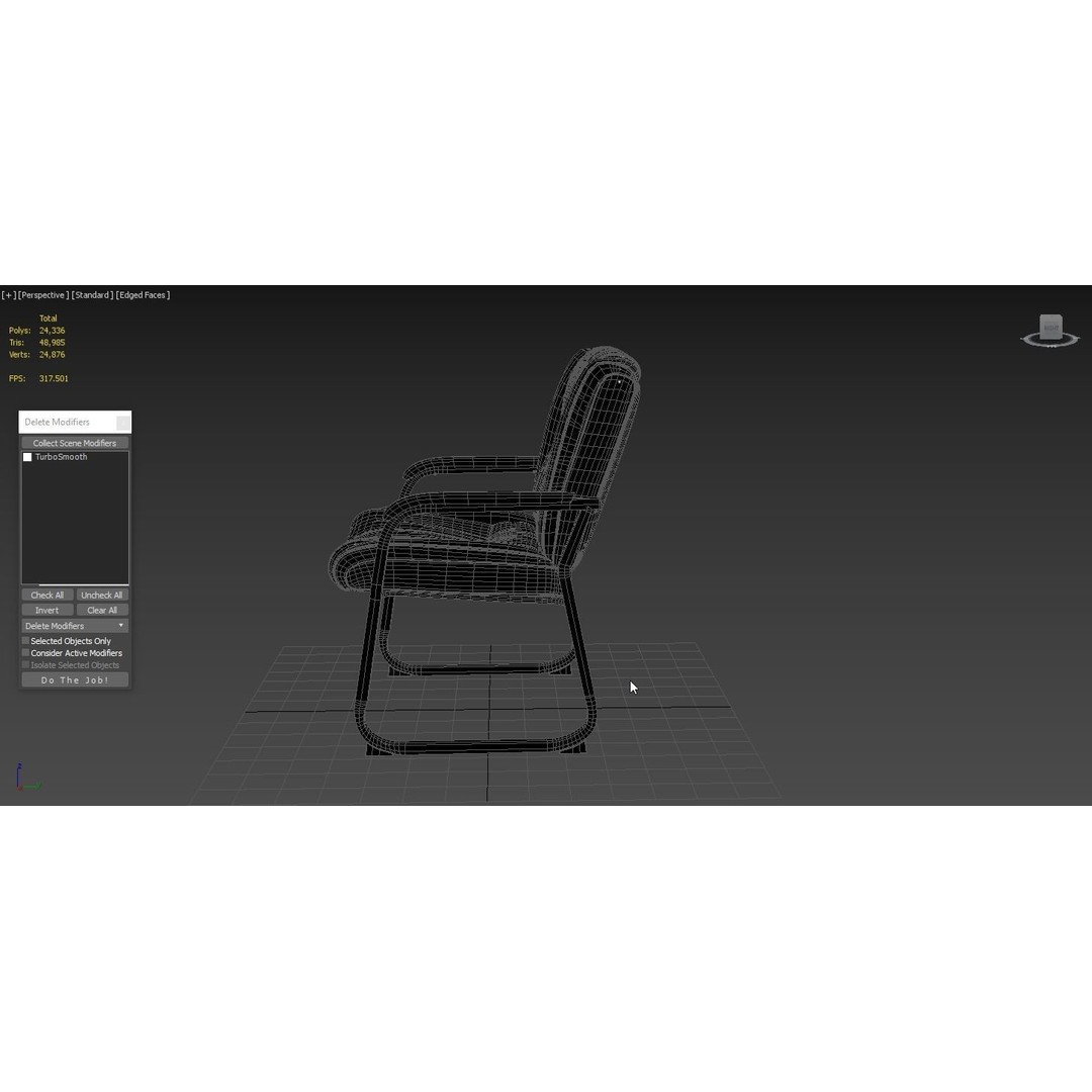 Flash Furniture Reception Chairs 3D Model – Black Leather Soft Armchair, FBX - View 6