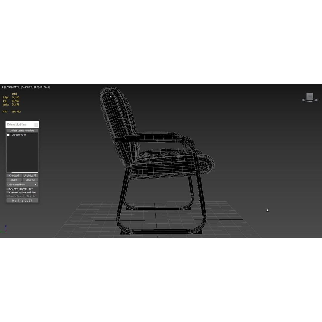Flash Furniture Reception Chairs 3D Model – Black Leather Soft Armchair, FBX - View 8