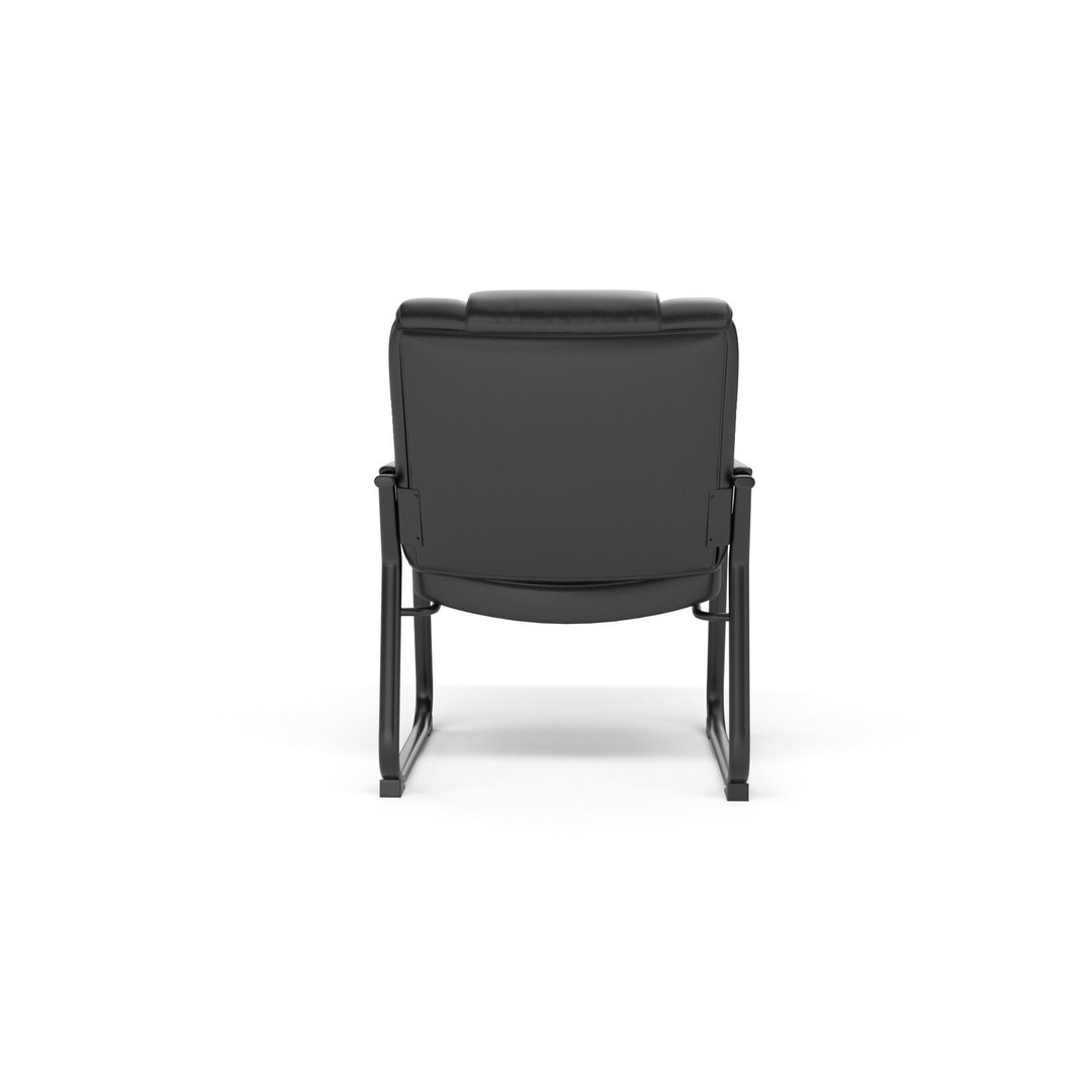 Flash Furniture Reception Chairs 3D Model – Black Leather Soft Armchair, FBX - View 9