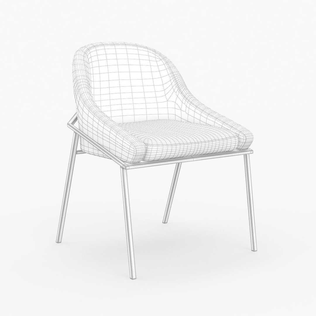 IZOARD Upholstered Metal Chair 3D Model – High Quality PBR Asset, FBX