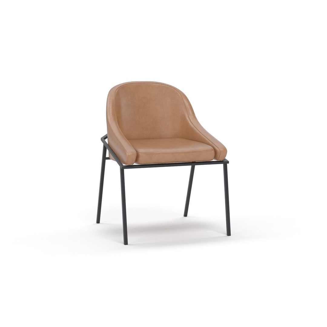 IZOARD Upholstered Metal Chair 3D Model – High Quality PBR Asset, FBX - View 10