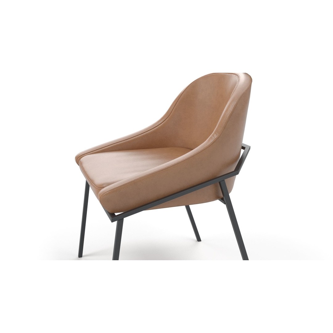 IZOARD Upholstered Metal Chair 3D Model – High Quality PBR Asset, FBX - View 11