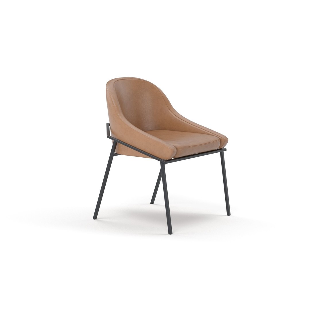 IZOARD Upholstered Metal Chair 3D Model – High Quality PBR Asset, FBX - View 20