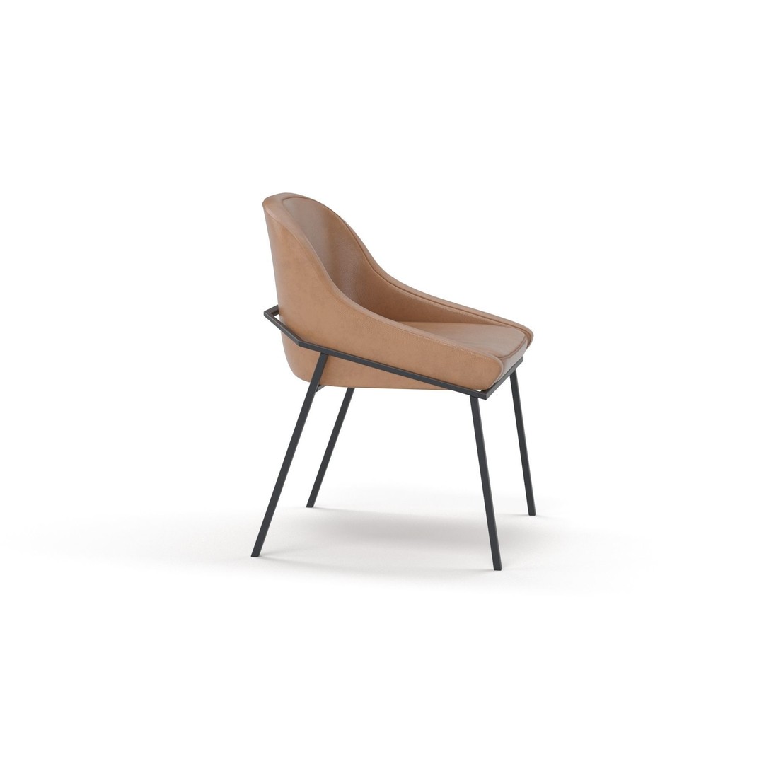 IZOARD Upholstered Metal Chair 3D Model – High Quality PBR Asset, FBX - View 21
