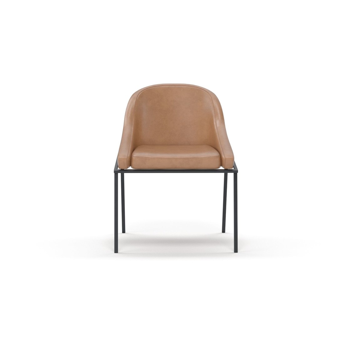IZOARD Upholstered Metal Chair 3D Model – High Quality PBR Asset, FBX - View 3