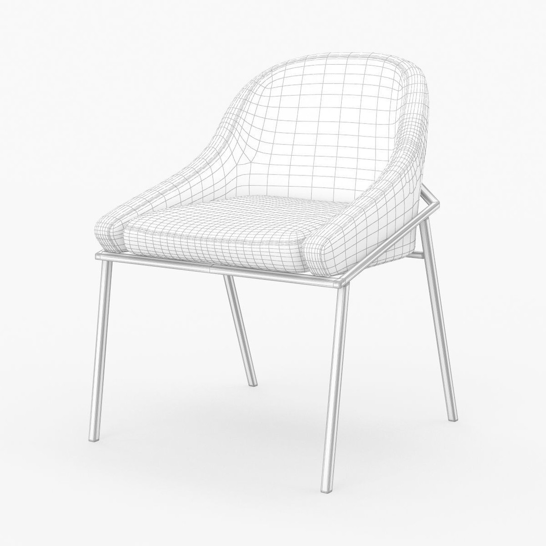 IZOARD Upholstered Metal Chair 3D Model – High Quality PBR Asset, FBX - View 35