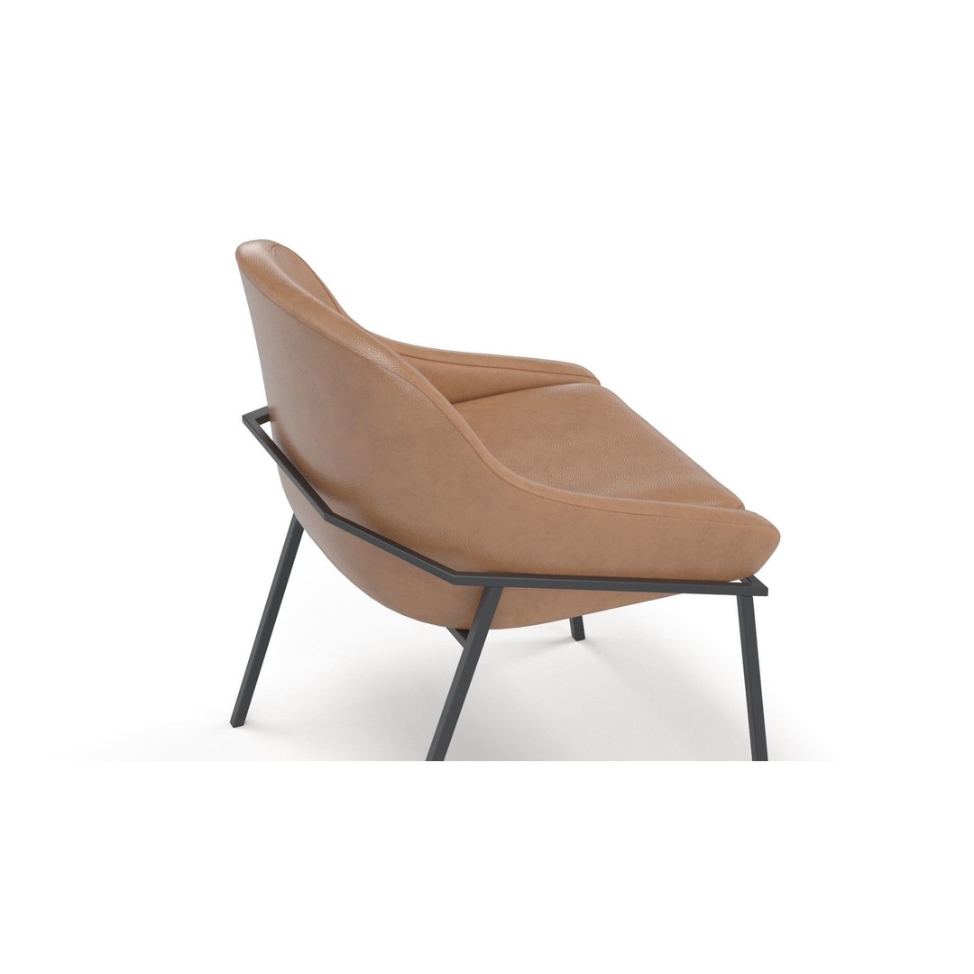 IZOARD Upholstered Metal Chair 3D Model – High Quality PBR Asset, FBX - View 4