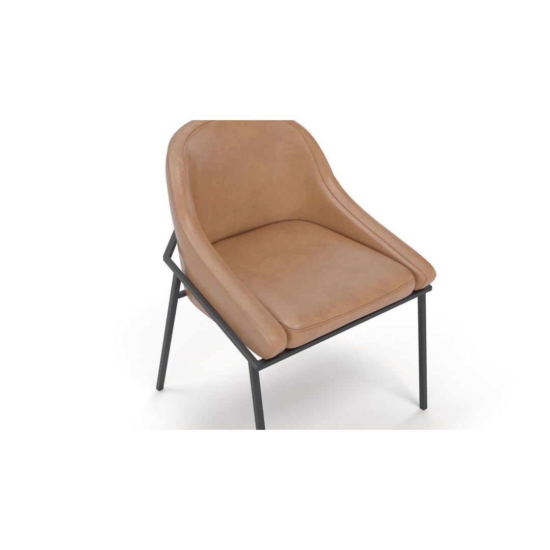 IZOARD Upholstered Metal Chair 3D Model – High Quality PBR Asset, FBX - View 5
