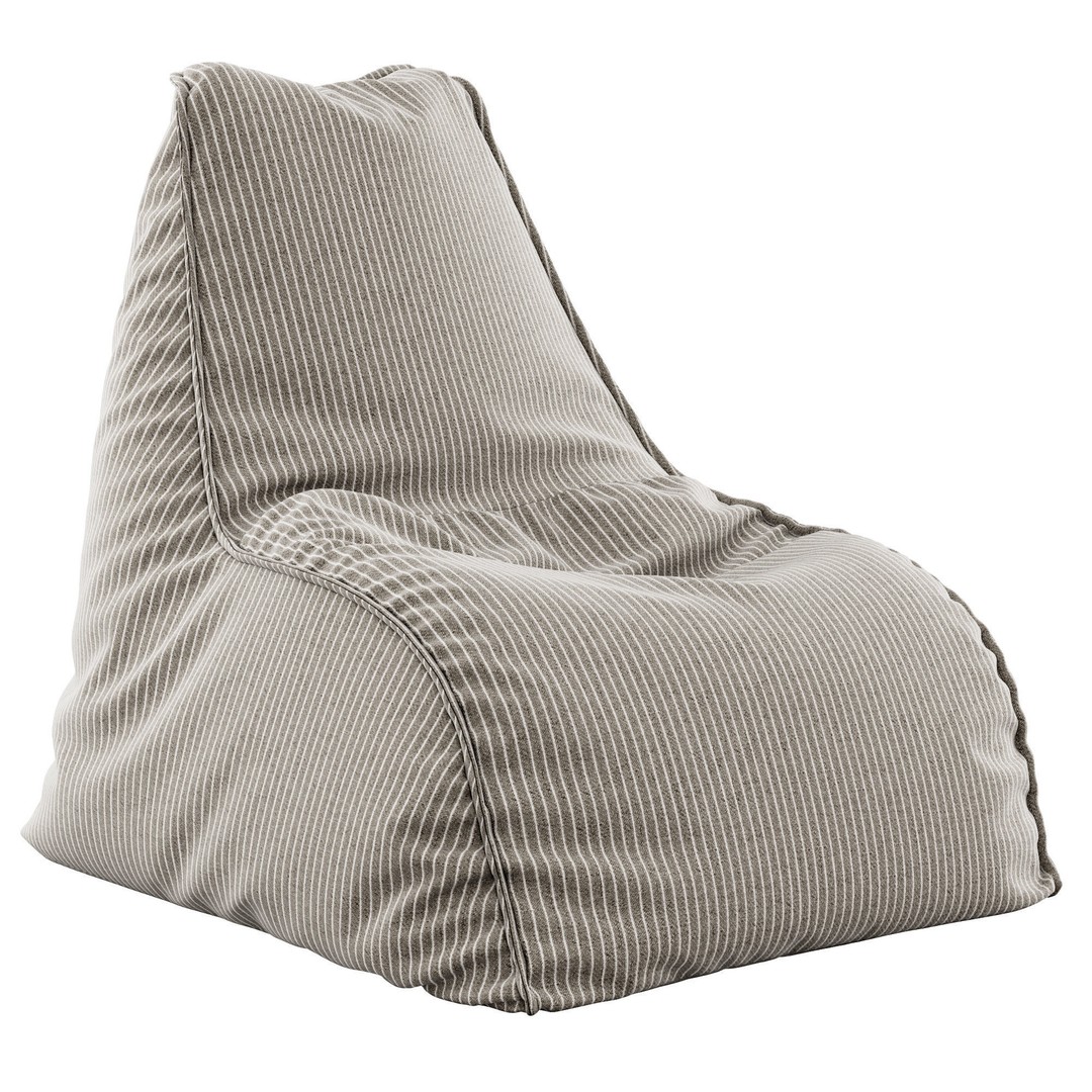 Bean Bag Chair & Pouf 3D Model – Modern Furniture, FBX - View 4