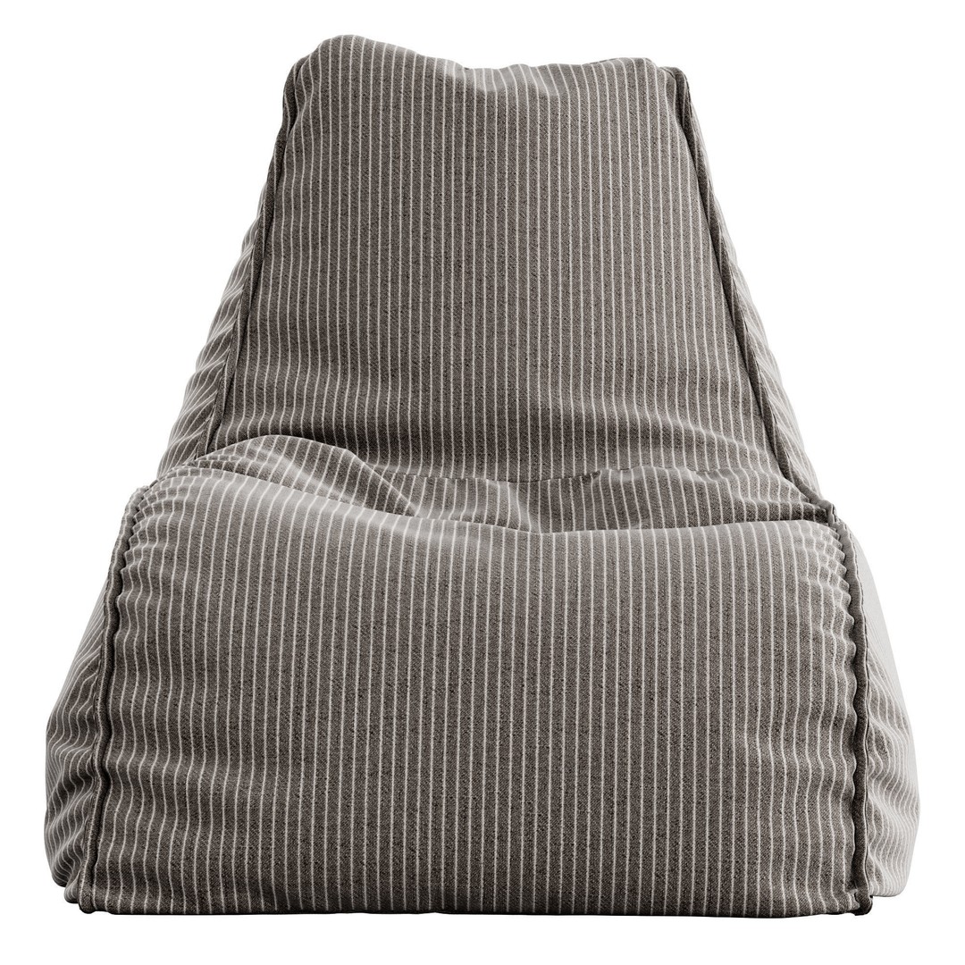 Bean Bag Chair & Pouf 3D Model – Modern Furniture, FBX - View 6