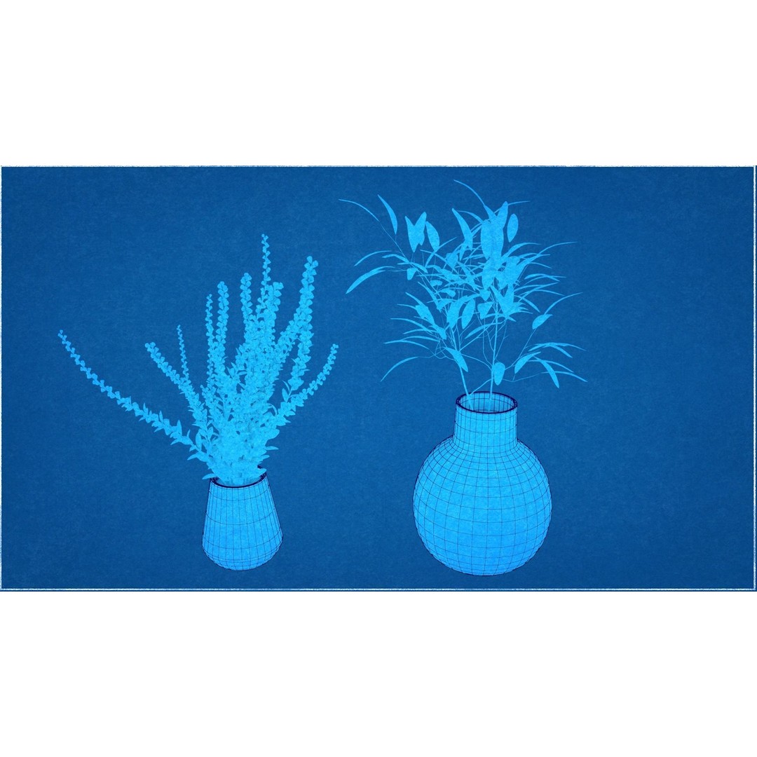 Decorative Interior Objects 3D Model – PBR Textures, FBX, OBJ Formats