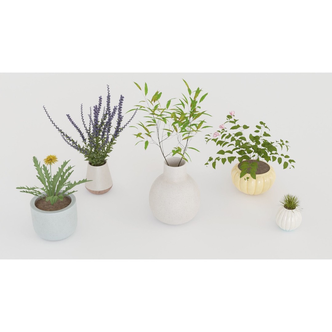 Decorative Interior Objects 3D Model – PBR Textures, FBX, OBJ Formats - View 11