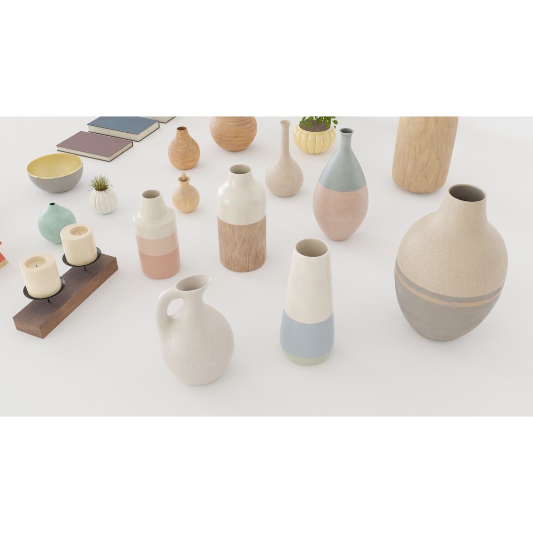 Decorative Interior Objects 3D Model – PBR Textures, FBX, OBJ Formats - View 12