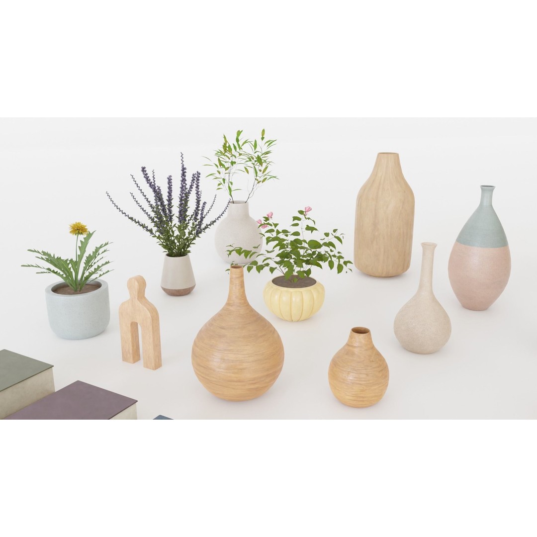 Decorative Interior Objects 3D Model – PBR Textures, FBX, OBJ Formats - View 9