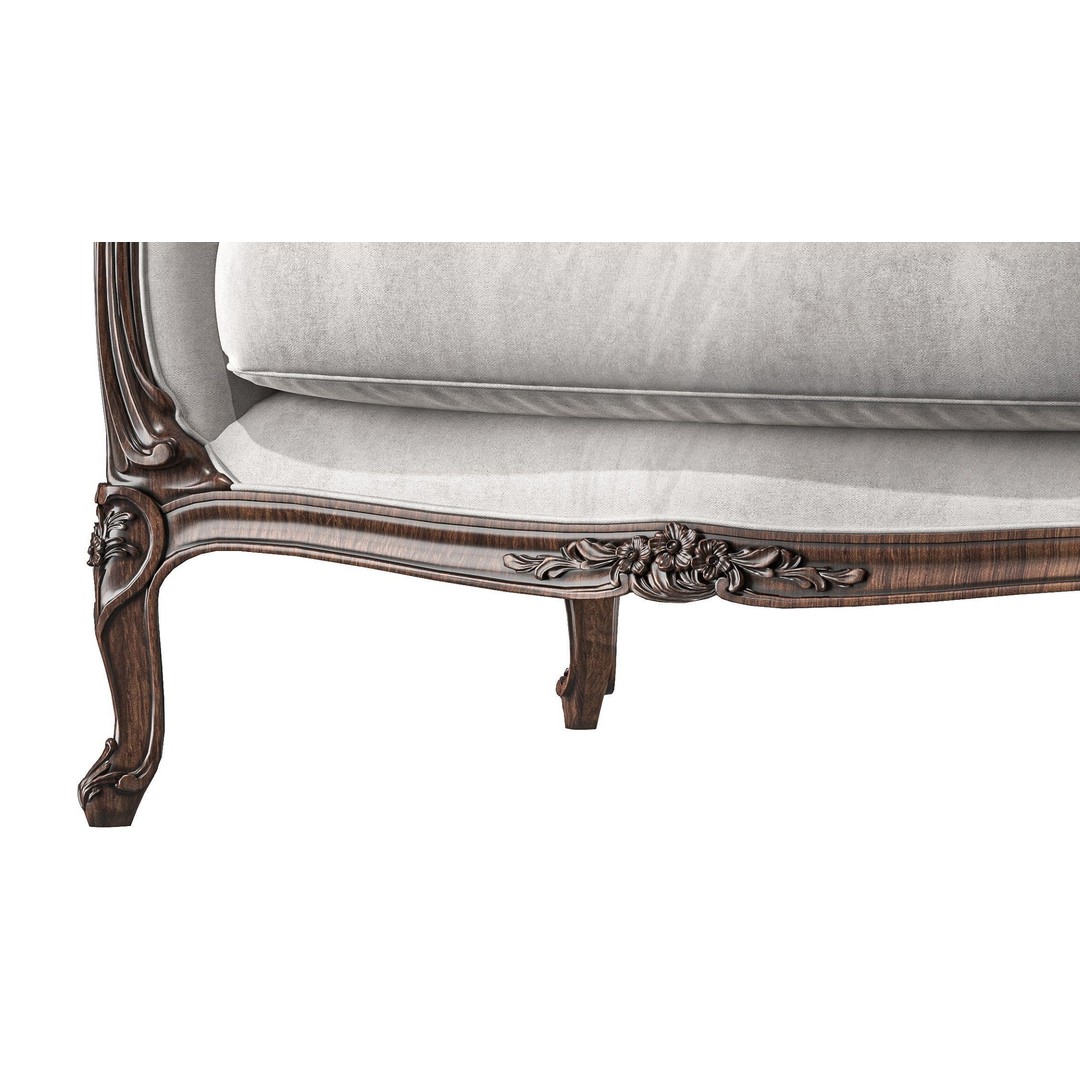 Serpentine Armchair 3D Model – Elegant Furniture Asset, FBX, PBR