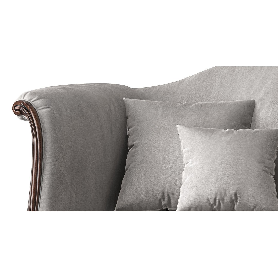 Serpentine Armchair 3D Model – Elegant Furniture Asset, FBX, PBR - View 5