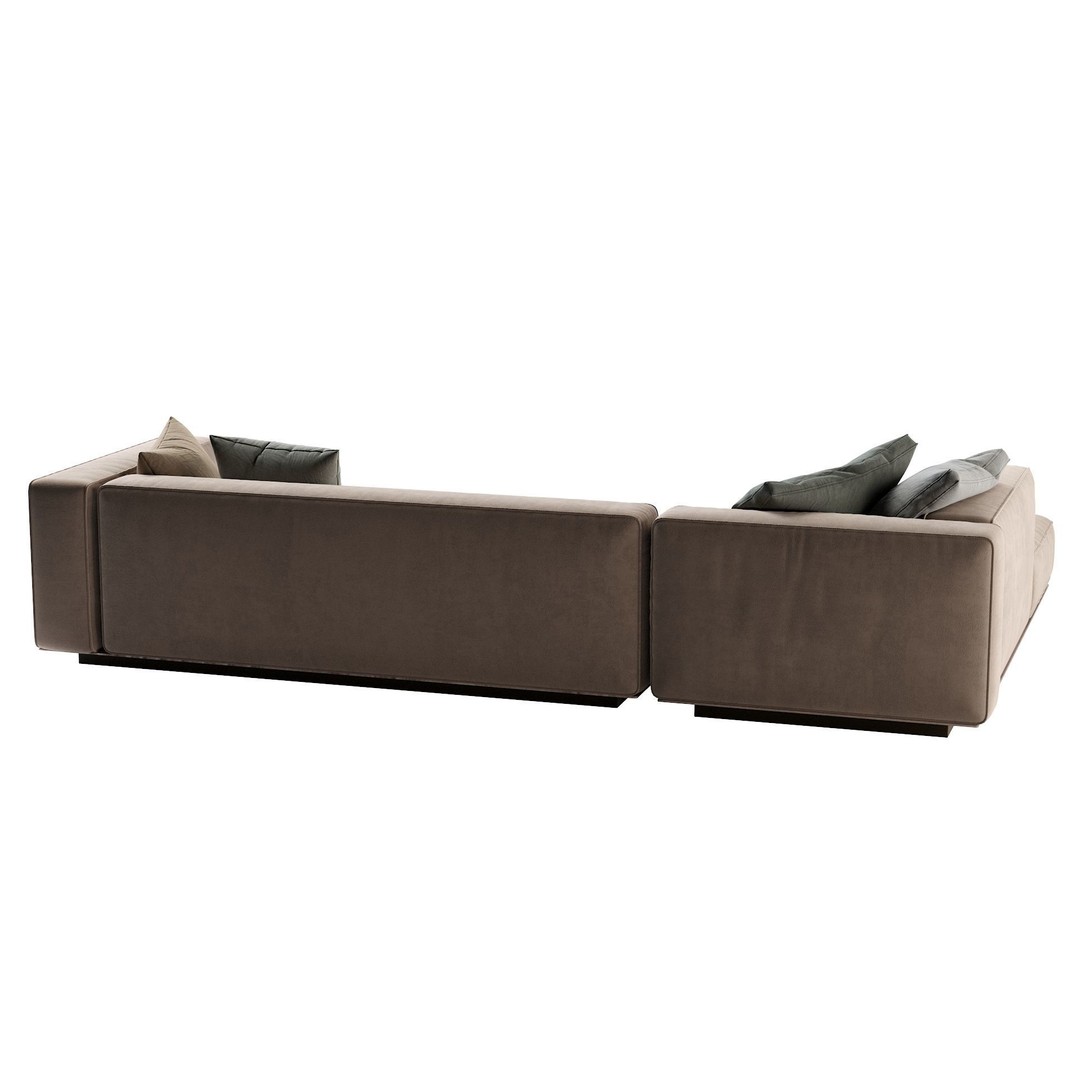 Flexform Grandmare Sofa 3D Model – Contemporary Furniture, FBX, OBJ - View 11