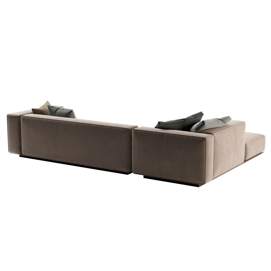 Flexform Grandmare Sofa 3D Model – Contemporary Furniture, FBX, OBJ - View 12