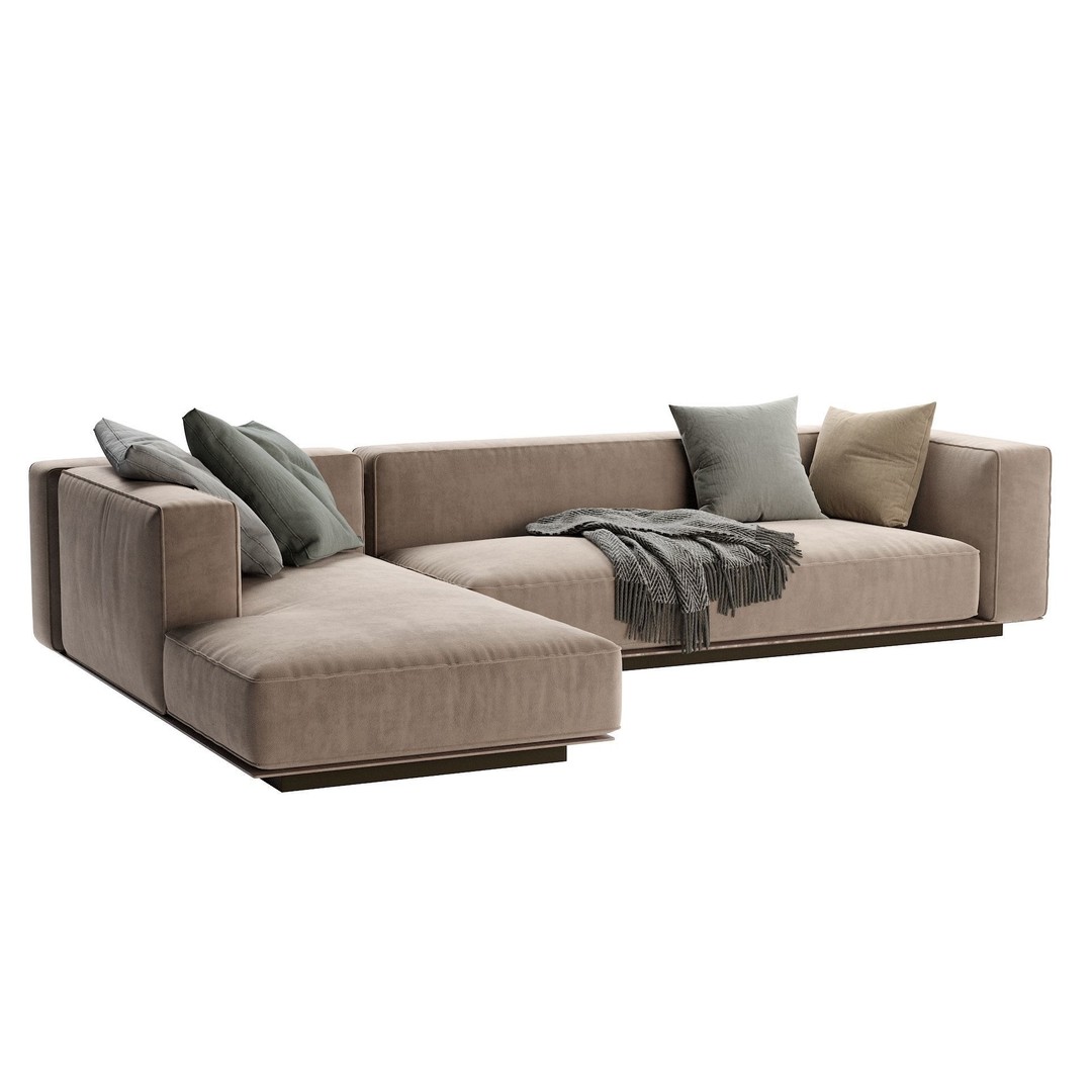 Flexform Grandmare Sofa 3D Model – Contemporary Furniture, FBX, OBJ - View 14