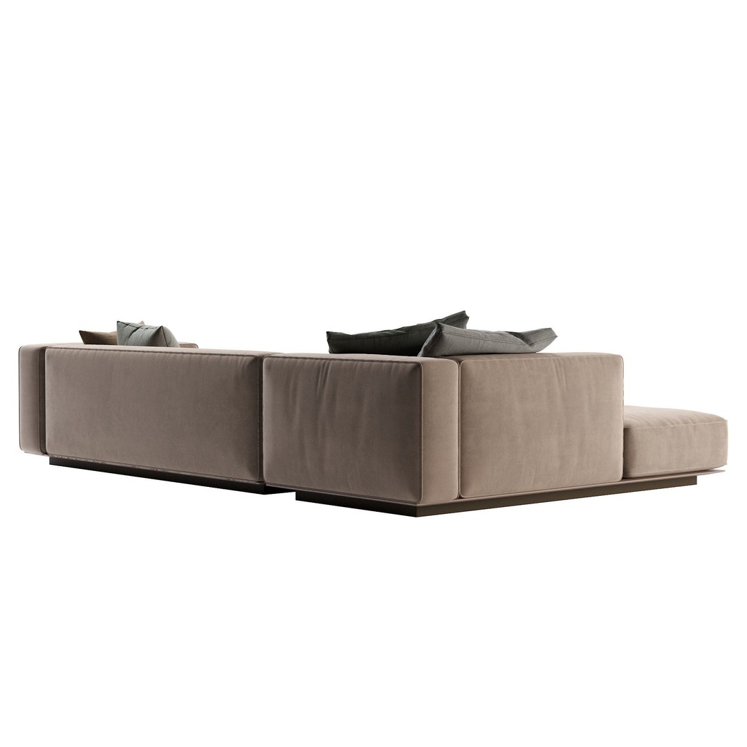 Flexform Grandmare Sofa 3D Model – Contemporary Furniture, FBX, OBJ - View 15