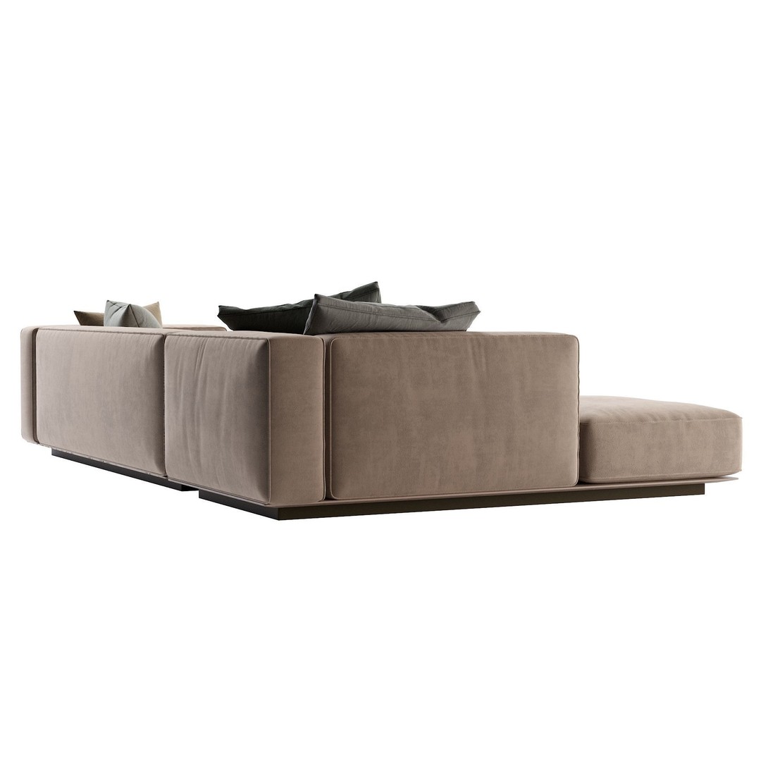 Flexform Grandmare Sofa 3D Model – Contemporary Furniture, FBX, OBJ - View 18