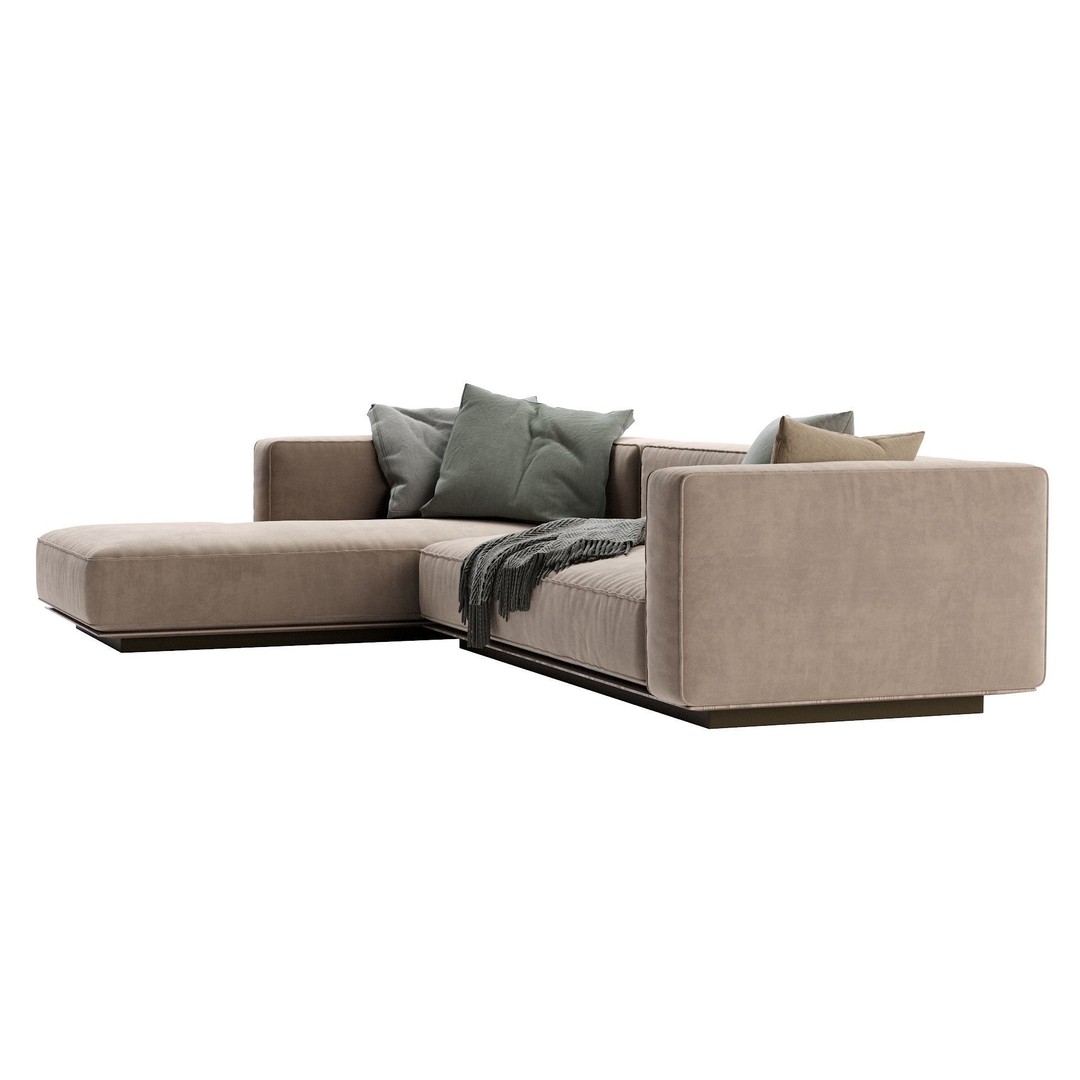 Flexform Grandmare Sofa 3D Model – Contemporary Furniture, FBX, OBJ - View 23