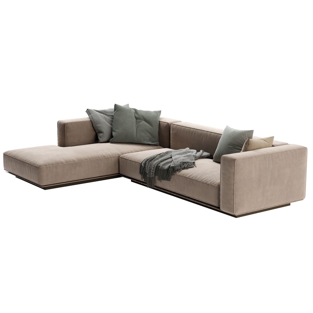 Flexform Grandmare Sofa 3D Model – Contemporary Furniture, FBX, OBJ - View 25