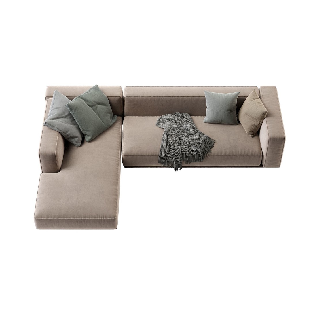 Flexform Grandmare Sofa 3D Model – Contemporary Furniture, FBX, OBJ - View 26
