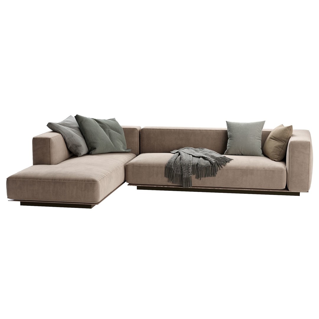 Flexform Grandmare Sofa 3D Model – Contemporary Furniture, FBX, OBJ - View 28