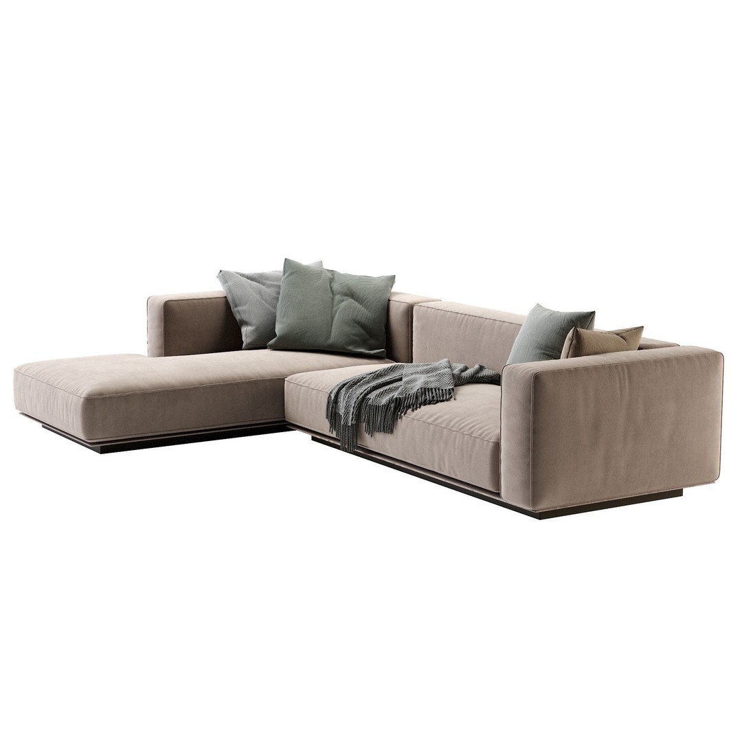 Flexform Grandmare Sofa 3D Model – Contemporary Furniture, FBX, OBJ - View 3