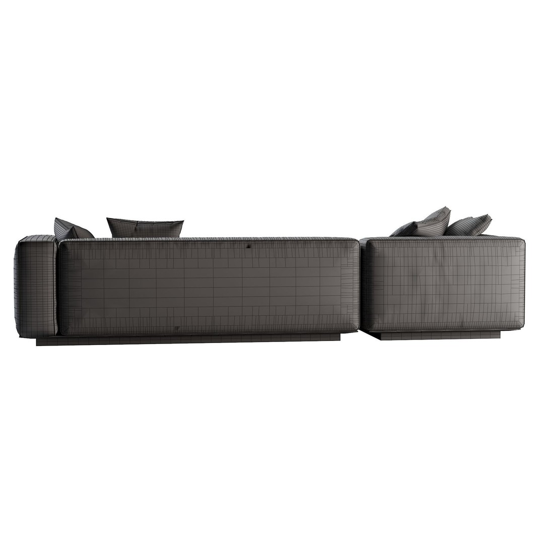 Flexform Grandmare Sofa 3D Model – Contemporary Furniture, FBX, OBJ - View 30