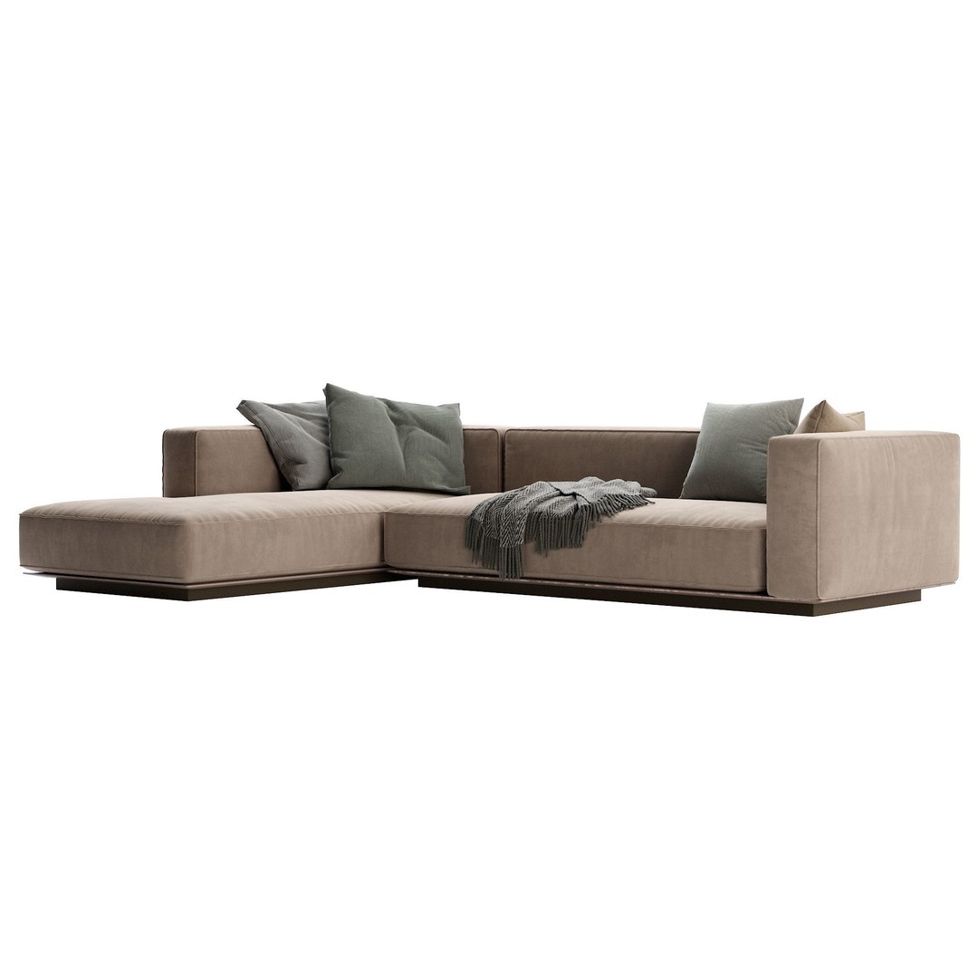 Flexform Grandmare Sofa 3D Model – Contemporary Furniture, FBX, OBJ - View 34