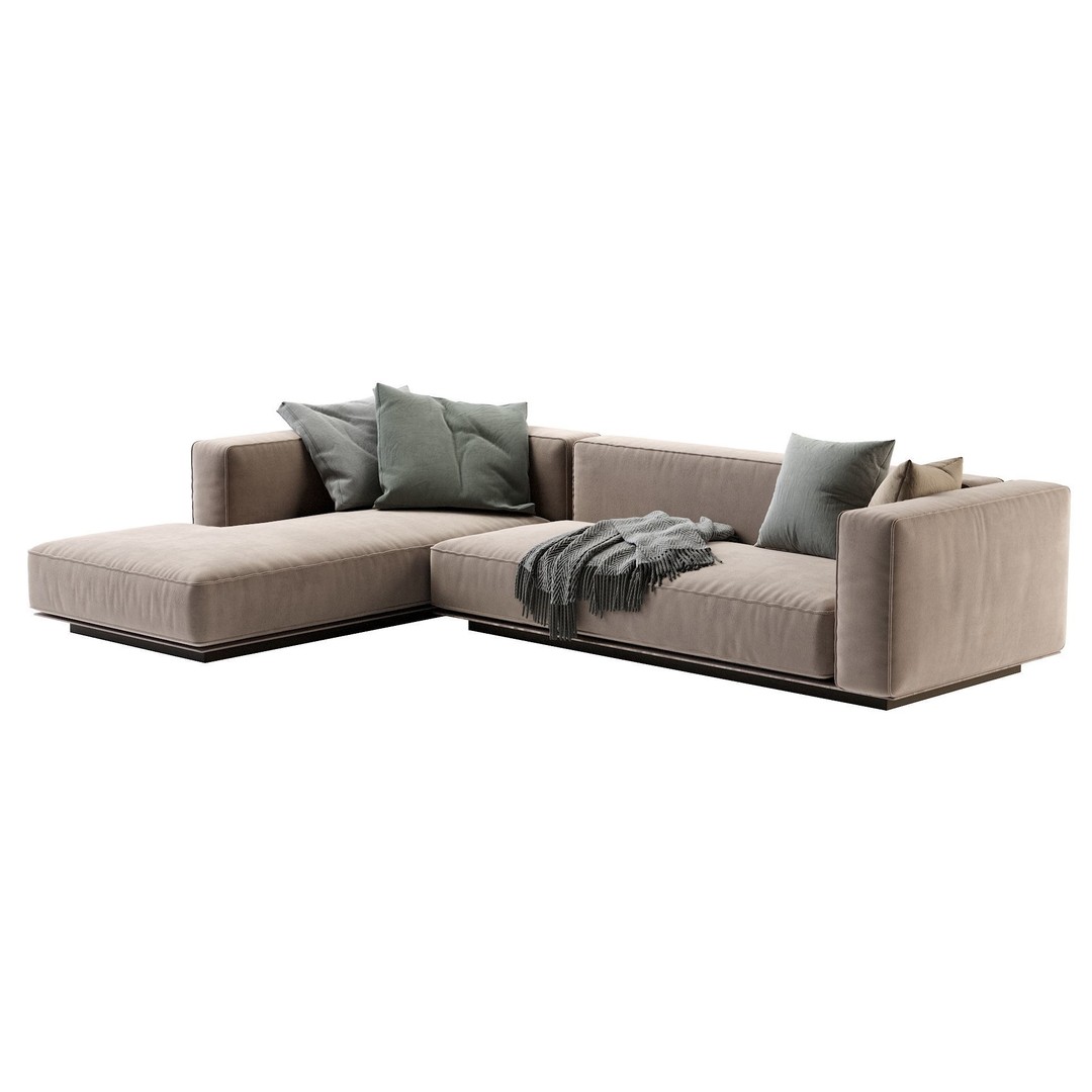 Flexform Grandmare Sofa 3D Model – Contemporary Furniture, FBX, OBJ - View 35