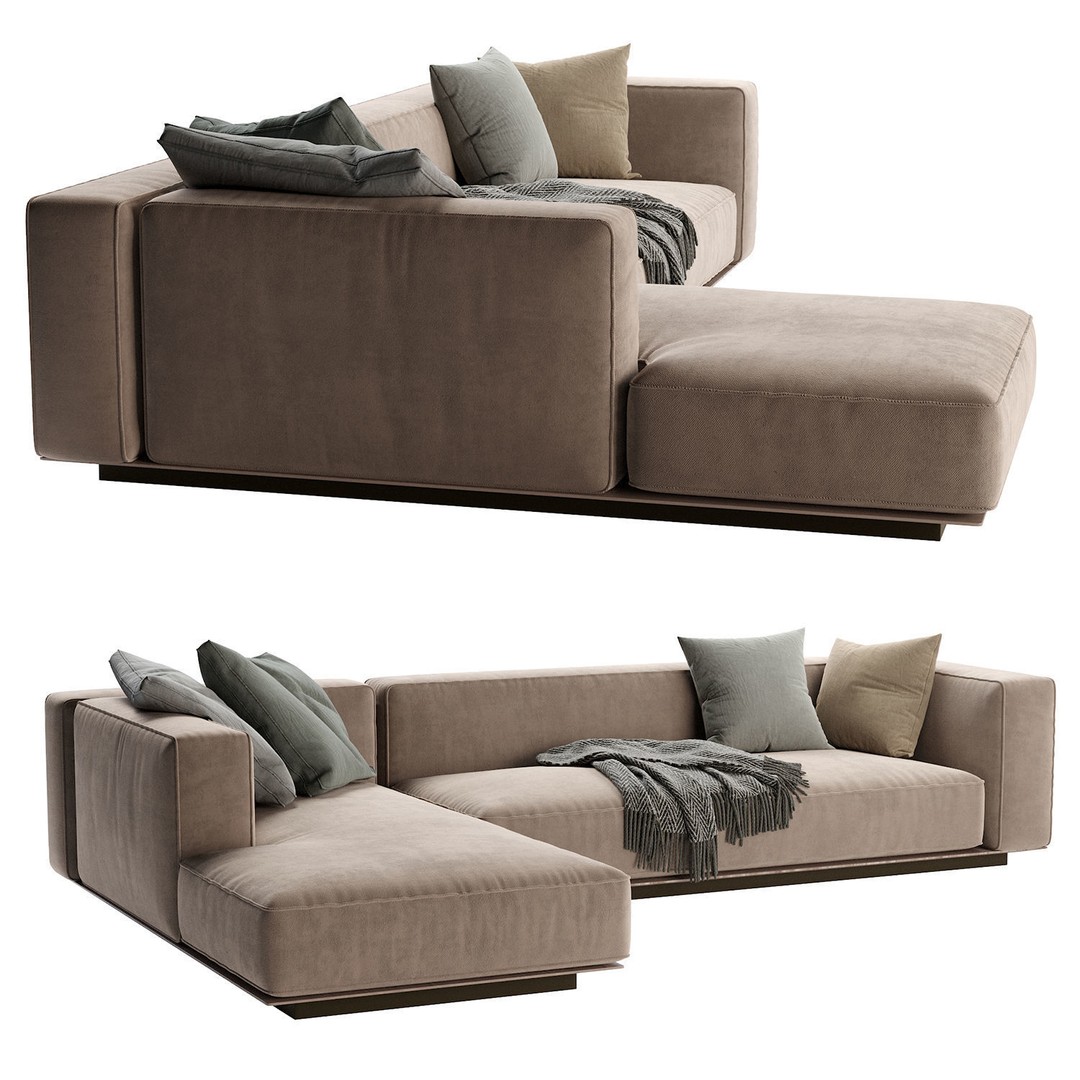 Flexform Grandmare Sofa 3D Model – Contemporary Furniture, FBX, OBJ - View 40