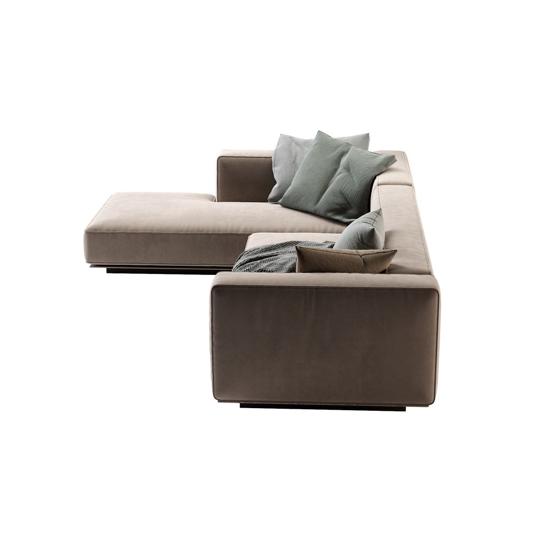 Flexform Grandmare Sofa 3D Model – Contemporary Furniture, FBX, OBJ - View 5
