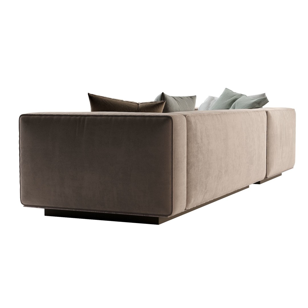 Flexform Grandmare Sofa 3D Model – Contemporary Furniture, FBX, OBJ - View 6