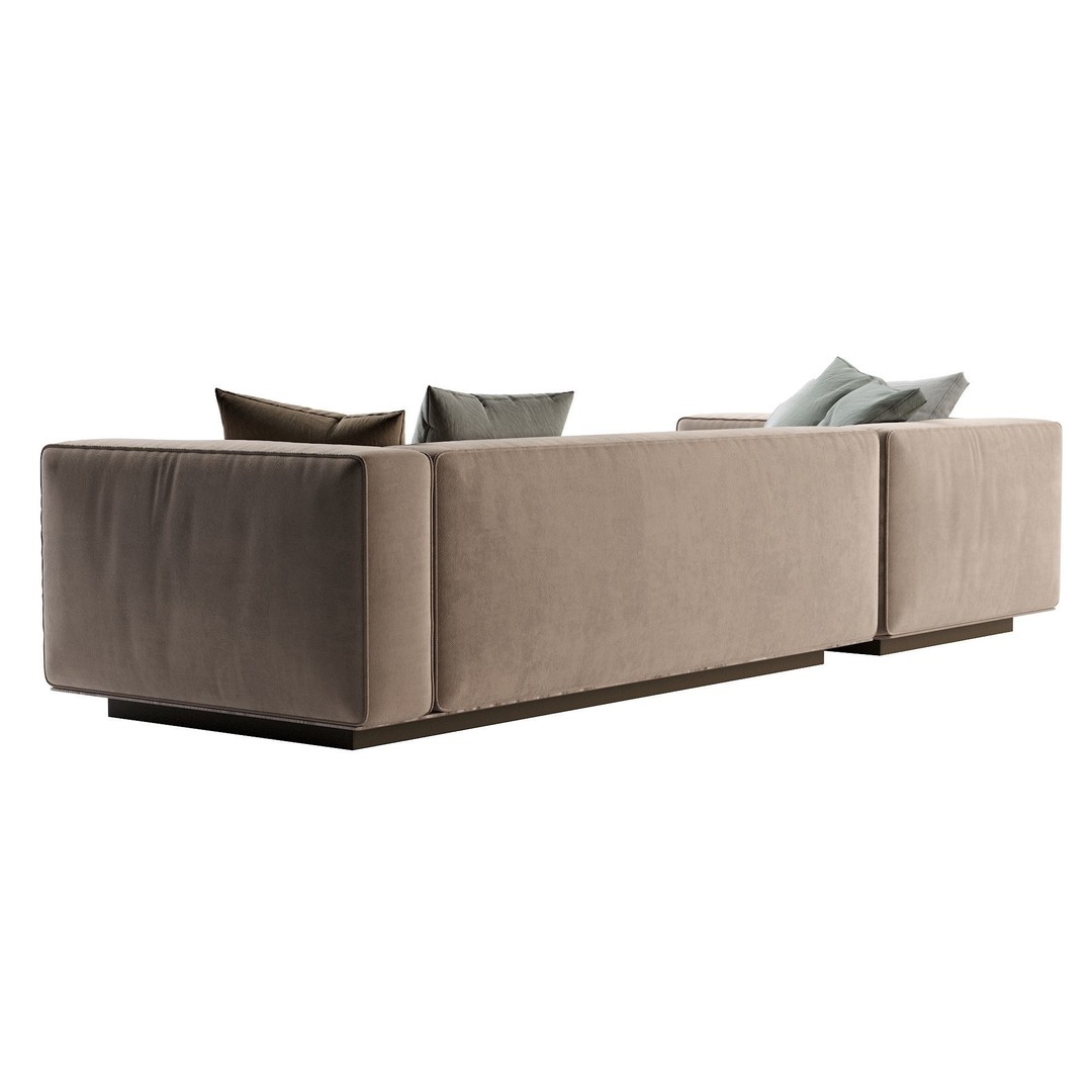 Flexform Grandmare Sofa 3D Model – Contemporary Furniture, FBX, OBJ - View 7