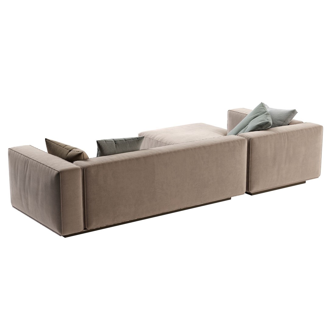 Flexform Grandmare Sofa 3D Model – Contemporary Furniture, FBX, OBJ - View 8