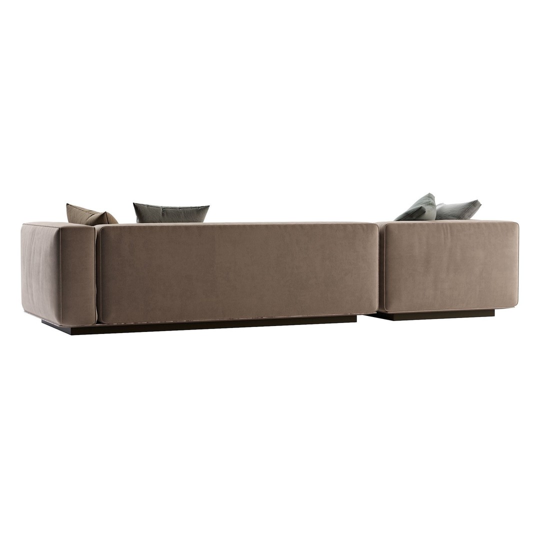 Flexform Grandmare Sofa 3D Model – Contemporary Furniture, FBX, OBJ - View 9