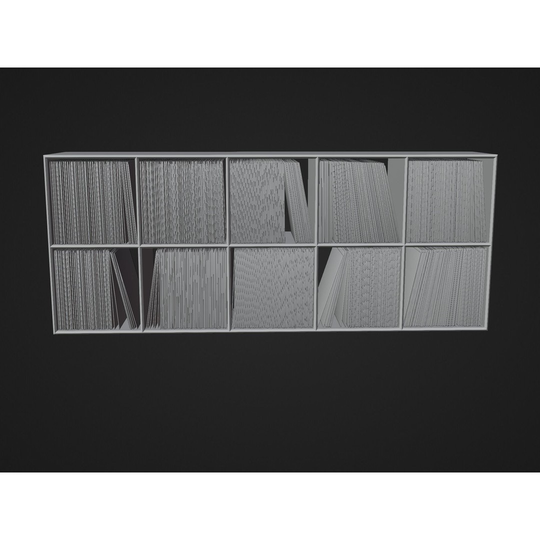 Vinyl Storage No44 3D Model – Realistic Furniture Organizer, FBX, Blender - View 17