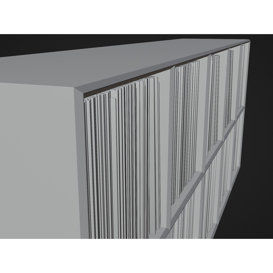 Vinyl Storage No44 3D Model – Realistic Furniture Organizer, FBX, Blender - View 18