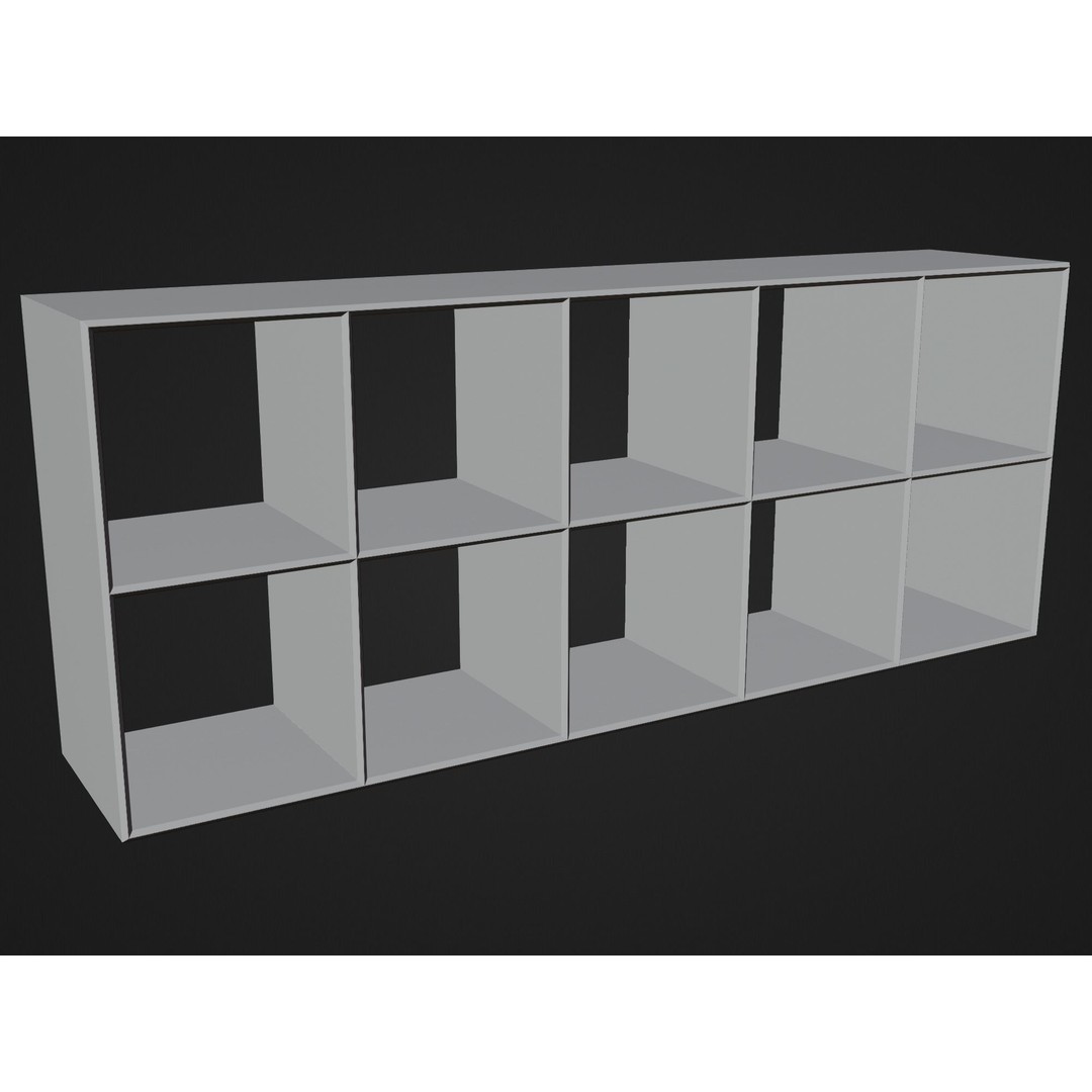 Vinyl Storage No44 3D Model – Realistic Furniture Organizer, FBX, Blender - View 19