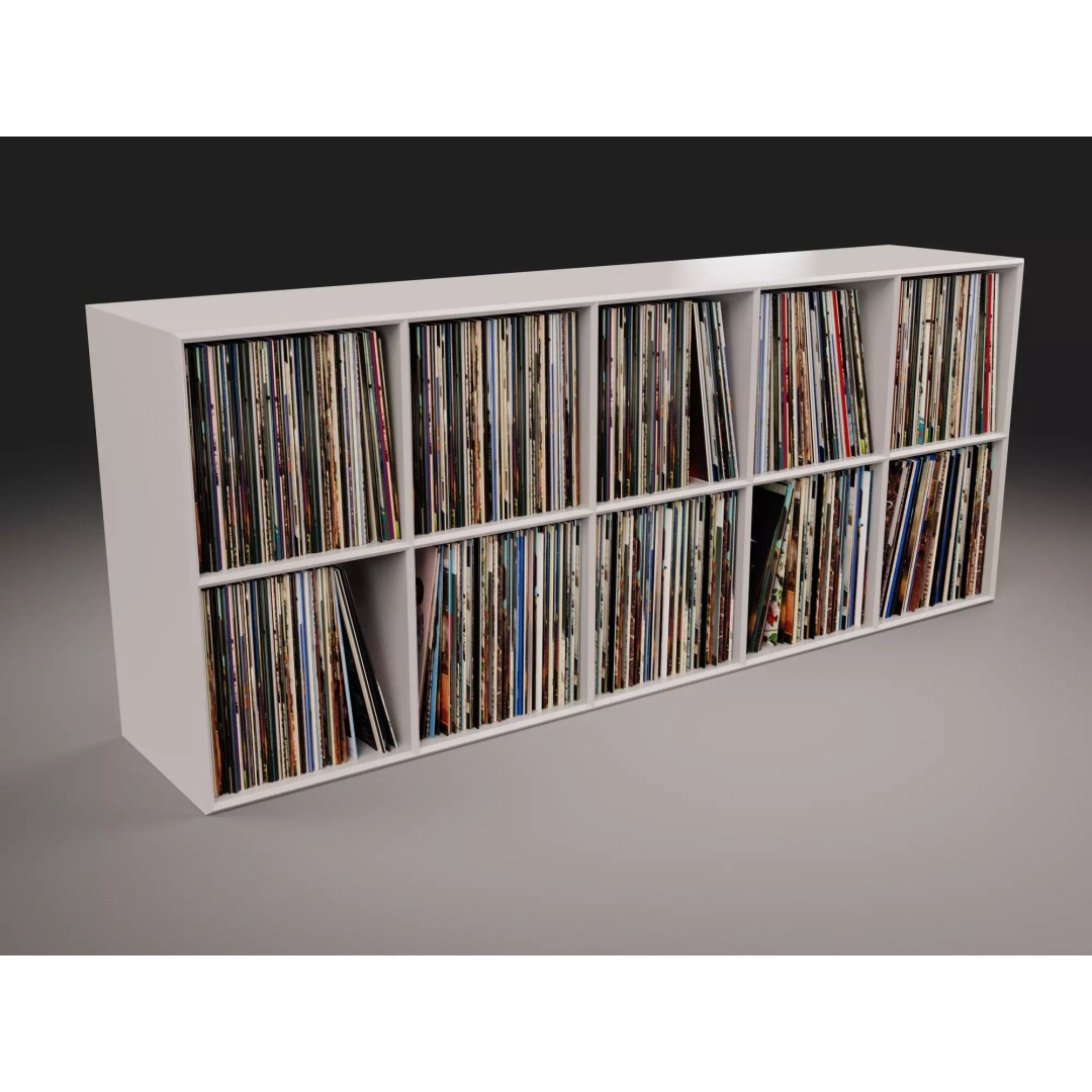 Vinyl Storage No44 3D Model – Realistic Furniture Organizer, FBX, Blender - View 2