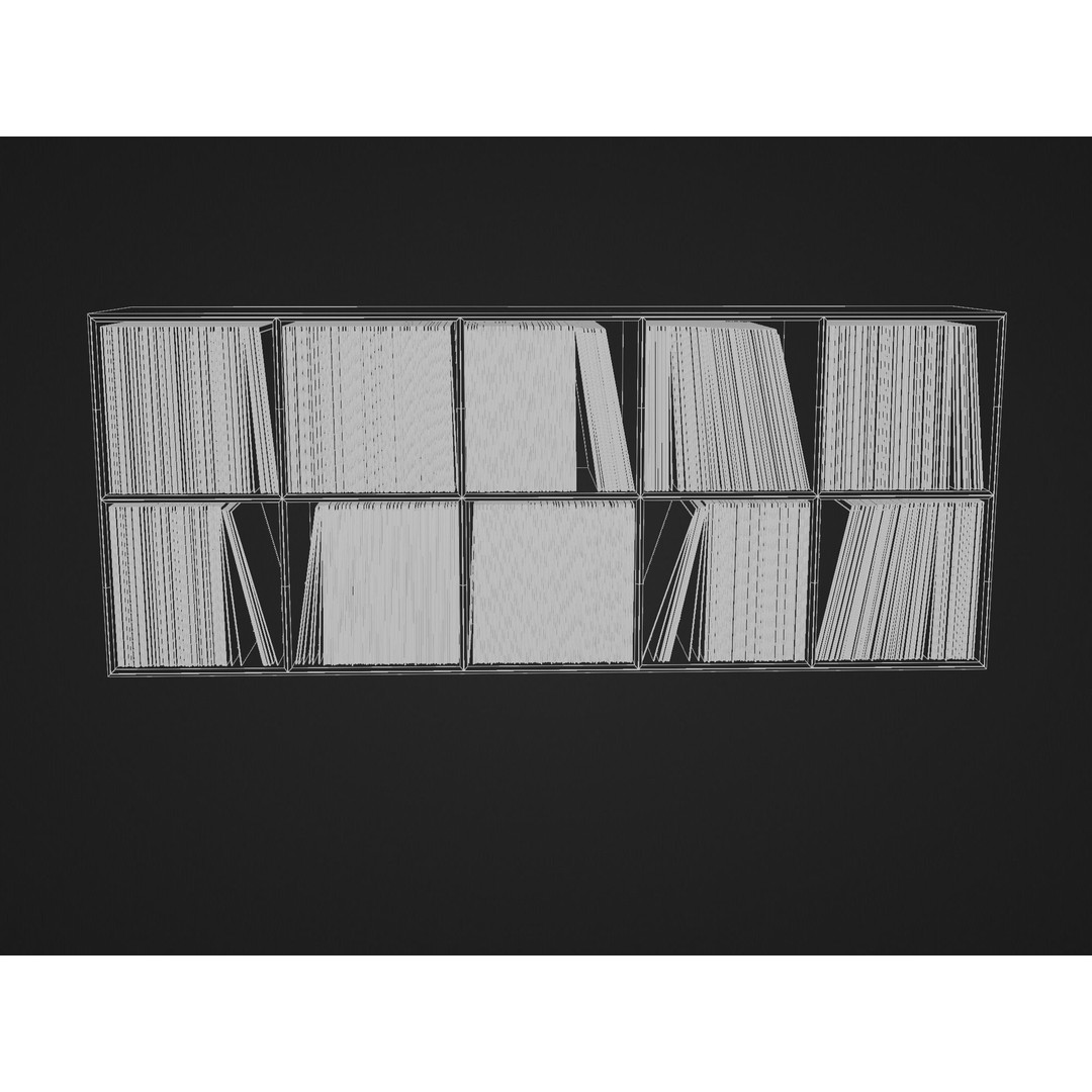 Vinyl Storage No44 3D Model – Realistic Furniture Organizer, FBX, Blender - View 21