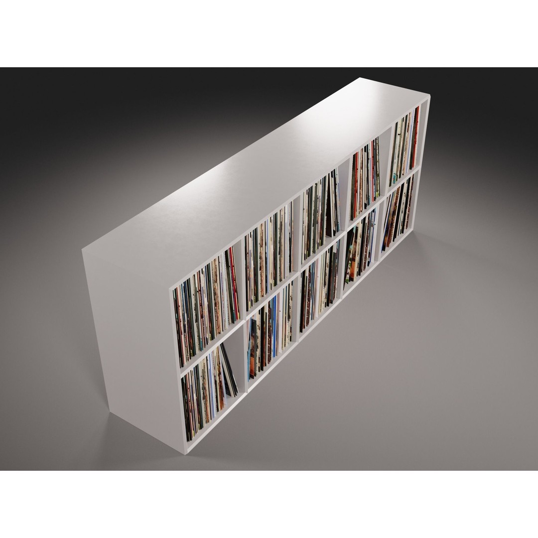Vinyl Storage No44 3D Model – Realistic Furniture Organizer, FBX, Blender - View 5