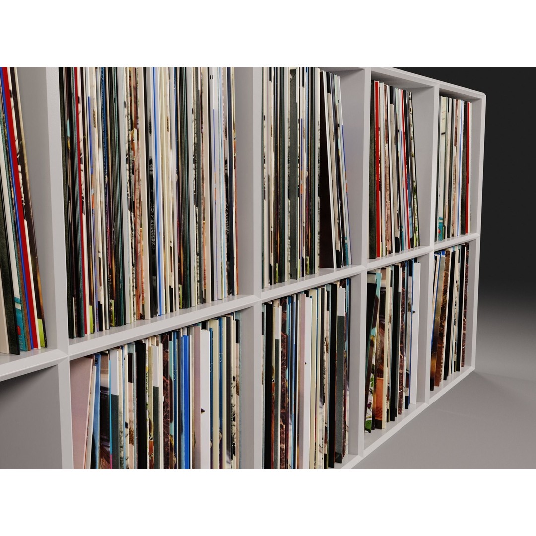 Vinyl Storage No44 3D Model – Realistic Furniture Organizer, FBX, Blender - View 8