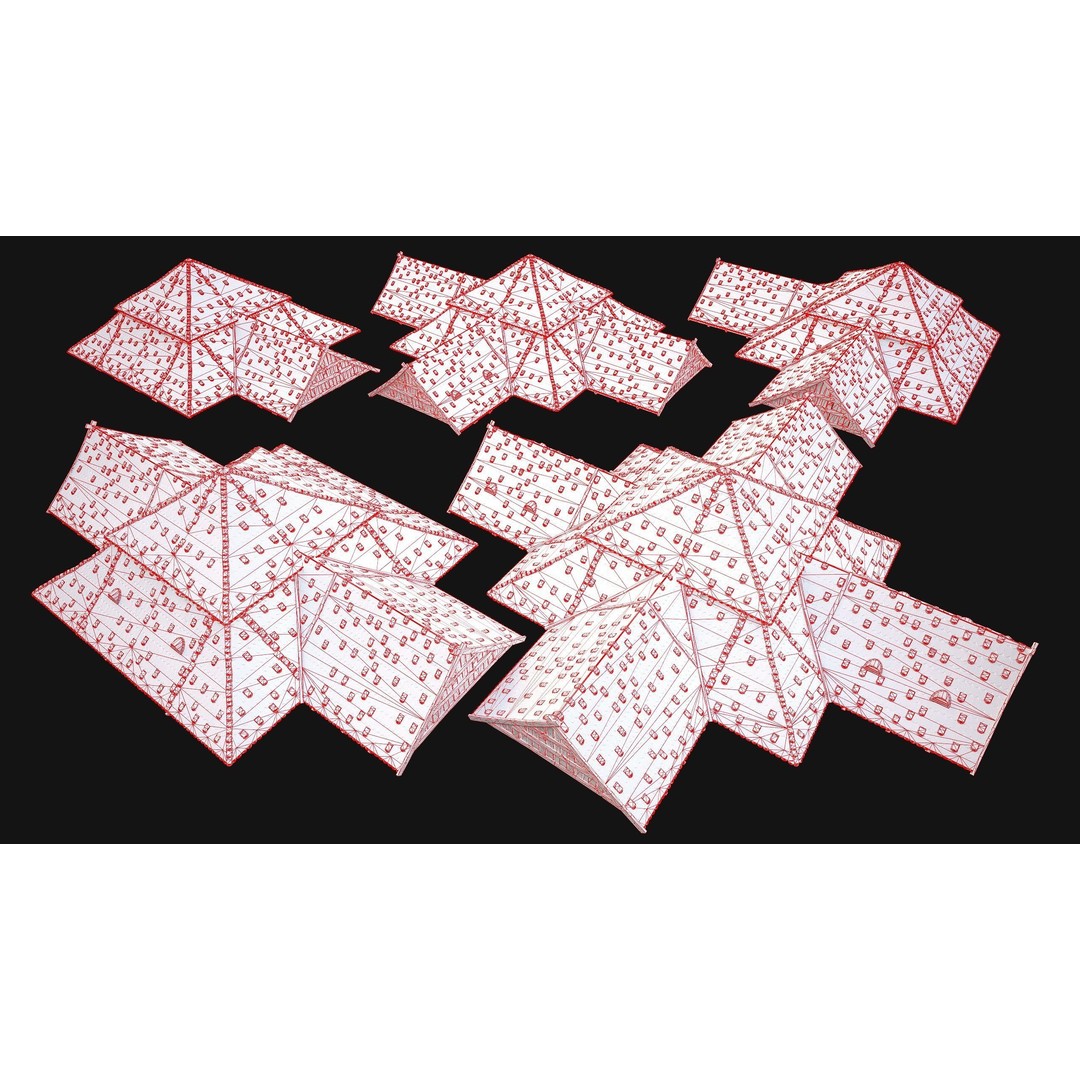Medieval Roof Tile 3D Model – Low Poly Modular Game Asset, FBX - View 39