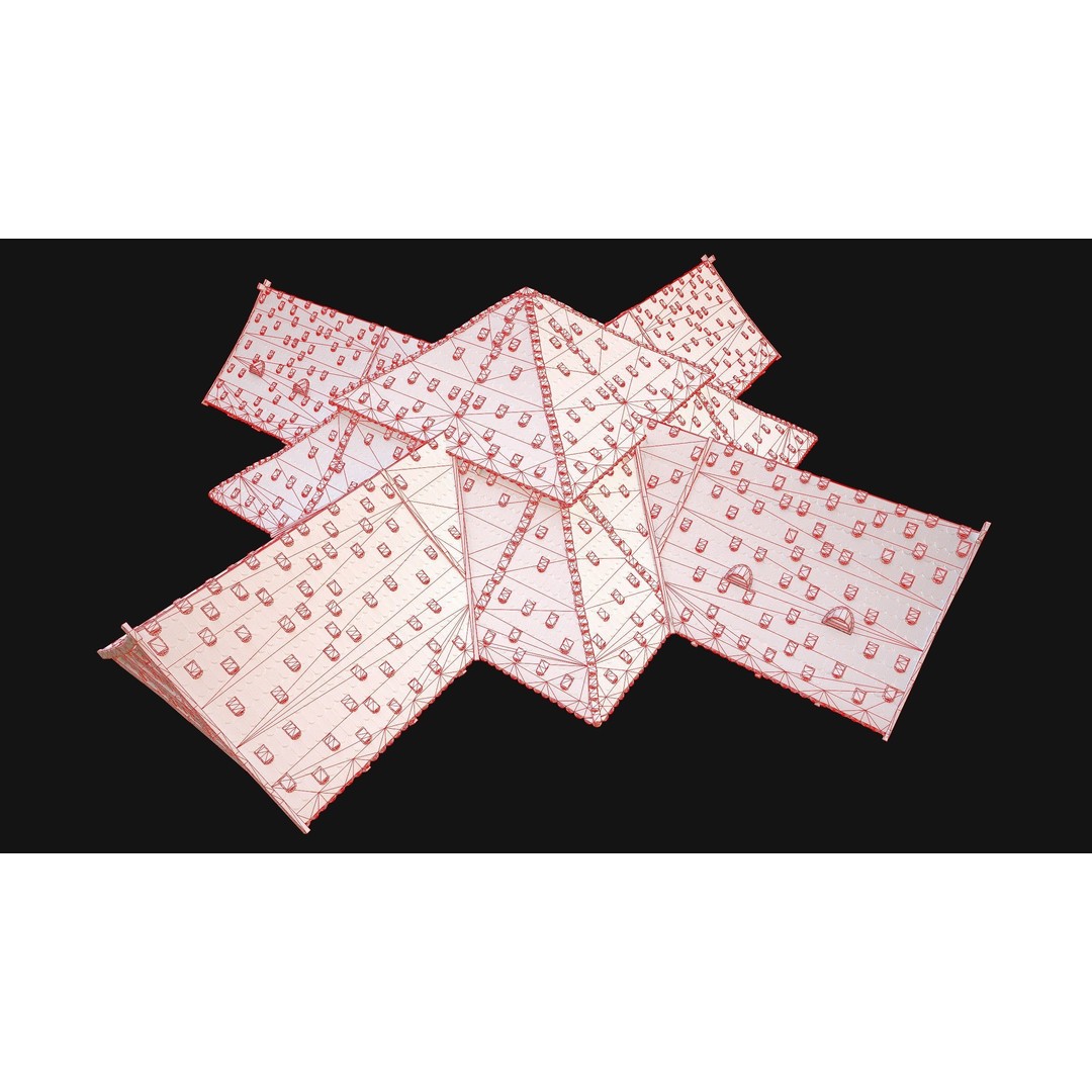 Medieval Roof Tile 3D Model – Low Poly Modular Game Asset, FBX - View 40